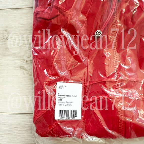 Lululemon - DARK RED Define Cropped Jacket Nulu - Picture 3 of 3